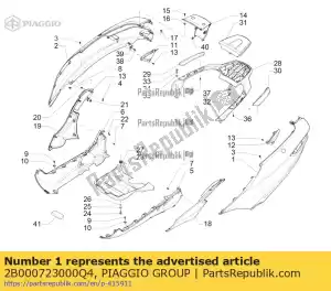 Piaggio Group 2B000723000Q4 panneau latéral gauche - La partie au fond