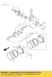 lager, krukas van Suzuki, met onderdeel nummer 1222927G000A0, bestel je hier online: