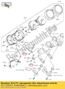 kawasaki 921720007 tornillo, 5x10 kh100-t2 - Lado inferior