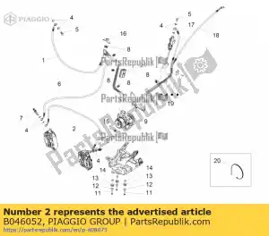 Piaggio Group B046052 zacisk-zacisk przedniego przewodu hamulcowego - Dół
