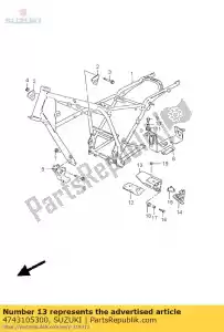 Suzuki 4743105300 boîte, outil - La partie au fond