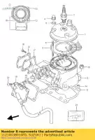 1121003B010F0, Suzuki, cilindro suzuki rm 80 2000 2001, Nuovo