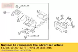 inlaatflens 250 2000 van KTM, met onderdeel nummer 54730050000, bestel je hier online:
