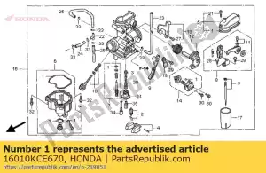 Honda 16010KCE670 zestaw uszczelek - Dół