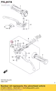 suzuki 5764133E21 écrou, régleur - La partie au fond