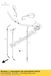 suzuki 5611008J00 manillar - Lado inferior