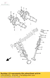 Here you can order the valve,exhaust from Suzuki, with part number 1291245021: