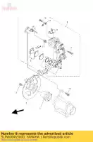 5LPW00465000, Yamaha, kit de pastilhas de freio 2 yamaha yfm yfs yfz 200 350 450 660 2001 2002 2003 2004 2005 2006 2007 2008 2009 2010 2011 2012 2013, Novo