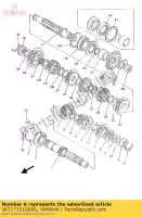 1KT171510000, Yamaha, gear, 5th pinion yamaha tzr 250, New