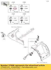 Kawasaki 270081041 key-lock,blank - Bottom side