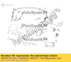 Ici, vous pouvez commander le protection auprès de Piaggio Group , avec le numéro de pièce 00H05703141: