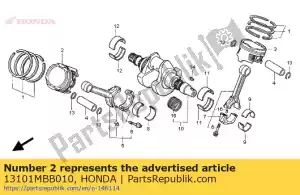 Honda 13101MBB010 pistão, fr. (padrão) - Lado inferior