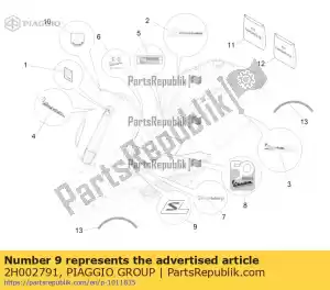 Piaggio Group 2H002791 tabliczka znamionowa ?s? - Dół