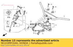 Aqui você pode pedir o parafuso, flange 8x50 em Honda , com o número da peça 90103MFC640: