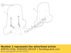 Aprilia AP87911934, Parabrezza cpl. grande, OEM: Aprilia AP87911934
