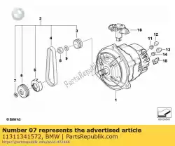 Qui puoi ordinare rondella da BMW , con numero parte 11311341572: