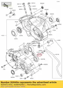 kawasaki 920451450 kogellagers, 16101jrx kx85-a3 - Onderkant