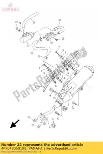 yamaha 4P7E48060100 filtro de aire - Lado inferior