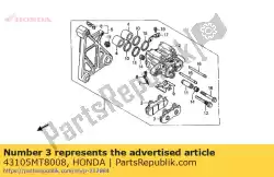 Aquí puede pedir pad comp., rr. (tt2450gg) de Honda , con el número de pieza 43105MT8008: