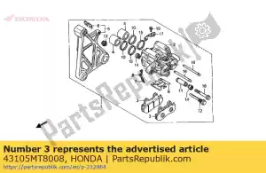 Honda 43105MT8008 pad comp., rr. (tt2450gg) - Onderkant