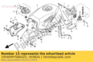Honda 19040MY5860ZS capa, l. mortalha (wol) * r - Lado inferior