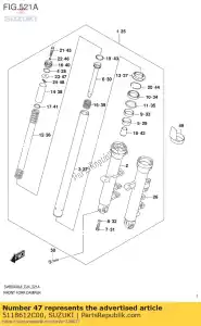 Suzuki 5118612C00 assento, mola - Lado inferior