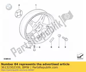 bmw 36132302339 conical ring - Bottom side