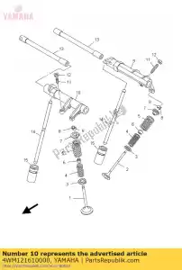 yamaha 4WM121610000 brazo, balancín de válvula 2 - Lado inferior