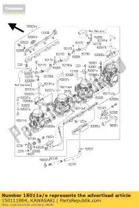 Kawasaki 150111864 carburatore, lh, all'interno - Il fondo