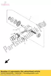 Ici, vous pouvez commander le jeu de segments de piston (0 auprès de Yamaha , avec le numéro de pièce 5XME16040000: