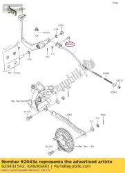 Aquí puede pedir pin an125d7f de Kawasaki , con el número de pieza 920431542: