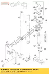 Aquí puede pedir horquilla pata l / s wp 06 de KTM , con el número de pieza 14187B04LS: