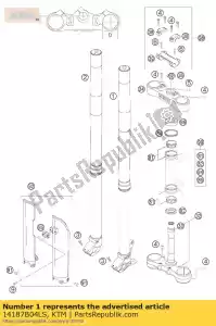 ktm 14187B04LS horquilla pata l / s wp 06 - Lado inferior