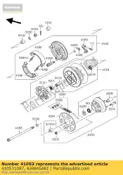 Here you can order the lever-brake cam bn125-a1 from Kawasaki, with part number 410531087: