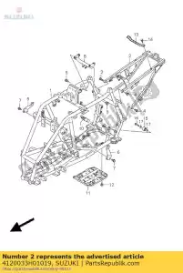 suzuki 4120033H01019 riel comp, asiento - Lado inferior