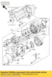 Ici, vous pouvez commander le roulement à billes, # 6002 zx1100-d5 auprès de Kawasaki , avec le numéro de pièce 920451350: