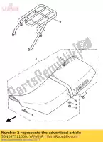 3BN247311000, Yamaha, cubierta, asiento yamaha dt dtr dte 125, Nuevo