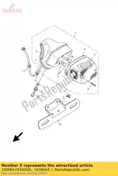 Here you can order the gasket, taillight from Yamaha, with part number 1RM847040000:
