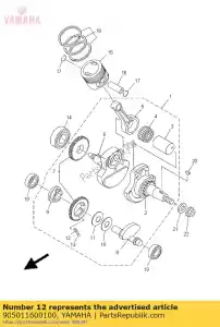 yamaha 905011600100 ressort, compression - La partie au fond