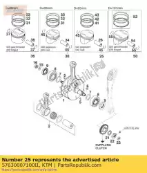 Tutaj możesz zamówić t? Ok ii 95mm kpl. Obsada 96 od KTM , z numerem części 57630007100II: