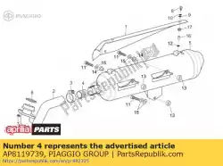 Here you can order the bushing from Piaggio Group, with part number AP8119739: