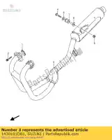 1430101DB1, Suzuki, silenziatore suzuki gs 500 1994 1995 1996 1997 1998 1999 2000 2001 2002 2003, Nuovo