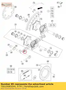 ktm 70010085044 perno ruota posteriore cpl. 12 - Il fondo