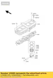 Qui puoi ordinare anello-set-pistone, std zr750-f1 da Kawasaki , con numero parte 130081195: