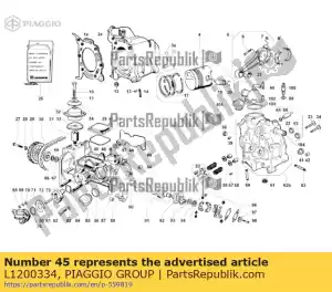 Piaggio Group L1200334 junta - Lado inferior