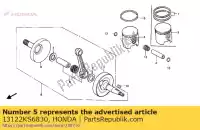 13122KS6830, Honda, piston annulaire (0,25) honda cr  r cr125r 125 , Nouveau