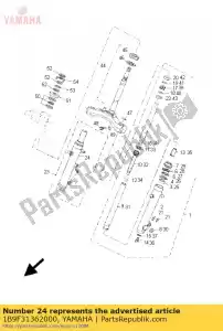 yamaha 1B9F31362000 tubo, esterno (destra) - Il fondo