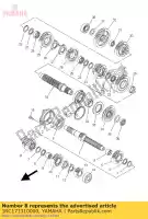 1RC171310000, Yamaha, engrenagem, 3º pinhão (21t / 21t) yamaha  mt xsr 850 900 2014 2015 2016 2017 2018 2019 2020 2021, Novo