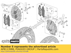 Aprilia AP8113988, Pastilhas de freio, OEM: Aprilia AP8113988