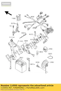 kawasaki 110501787 bracket,harness coupl klx250-j - Bottom side